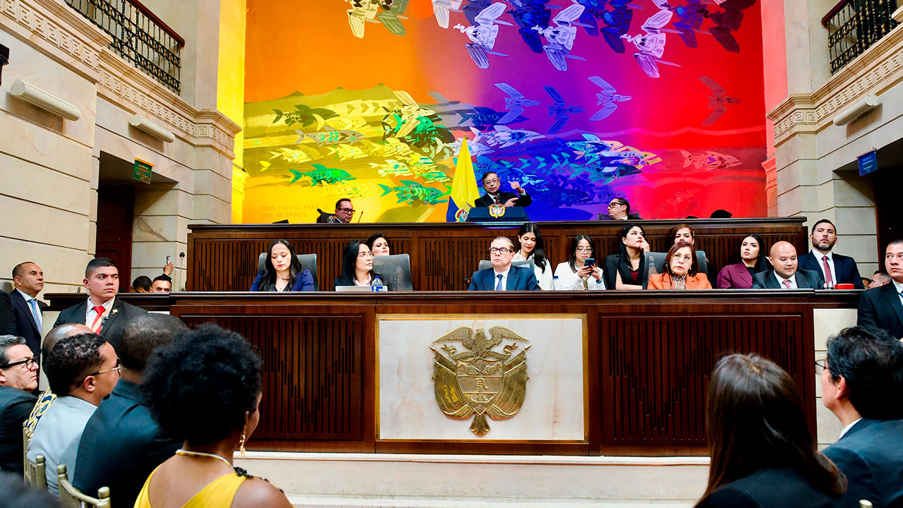 ​​​​En la instalación del ​periodo de sesiones ordinarias del Congreso de la República, el presidente Gustavo Petro también resaltó los resultados de su modelo económico para el país.